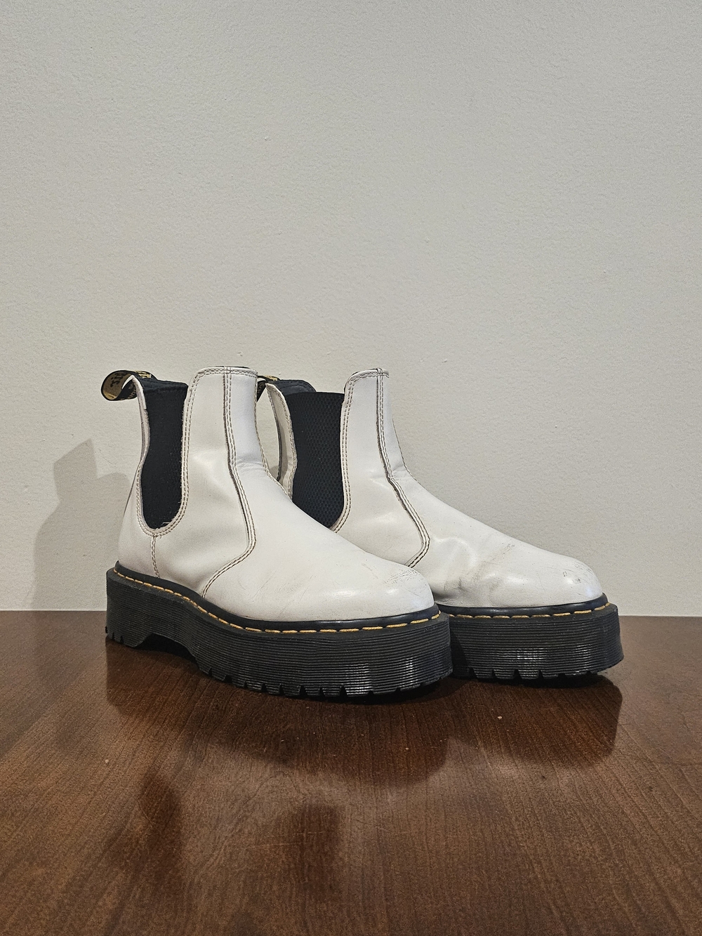 White Platform Dr. Marten 2976 Quad Boot - Picture 3 of 5